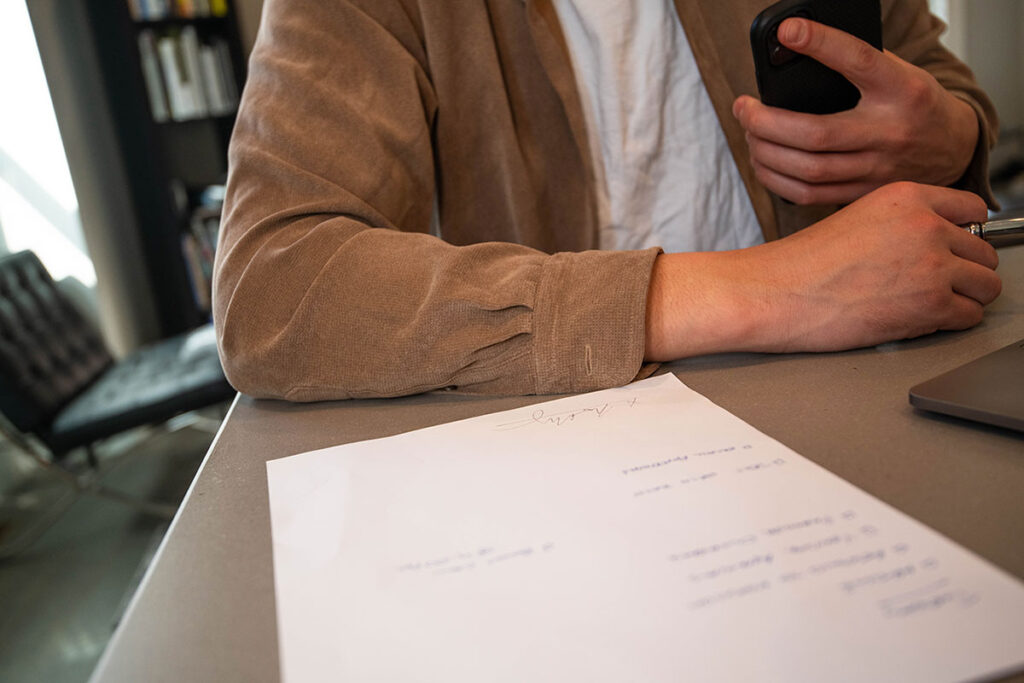 Conveyancing services Melbourne – client reviewing a contract of sale